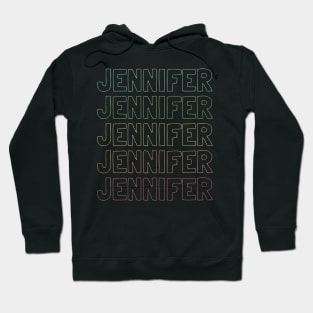 Jennifer Name Pattern Hoodie